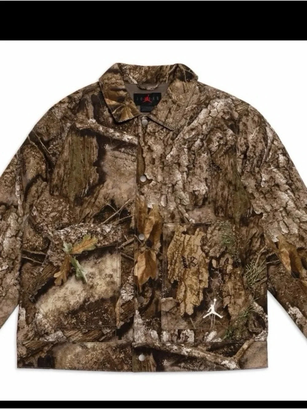 Nike Men's Air Jordan Flight Chicago Realtree Jacket Olive Sail Sz large/small